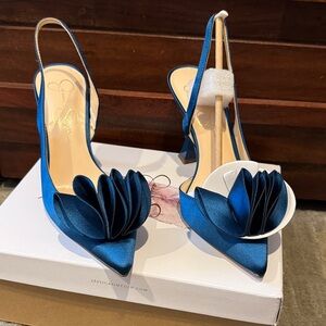 Jessica Simpson Teal Satin Heels